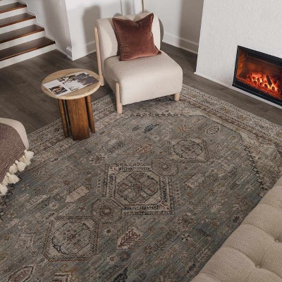 Hauteloom Kouta Gray Blue Area Rug