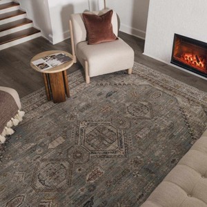 Hauteloom Kouta Beige & Navy Area Rug - 1 of 4