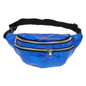 Unique Bargains Stylish Glossy Holographic Sports Waist Bag 1 Pc - 1 of 4