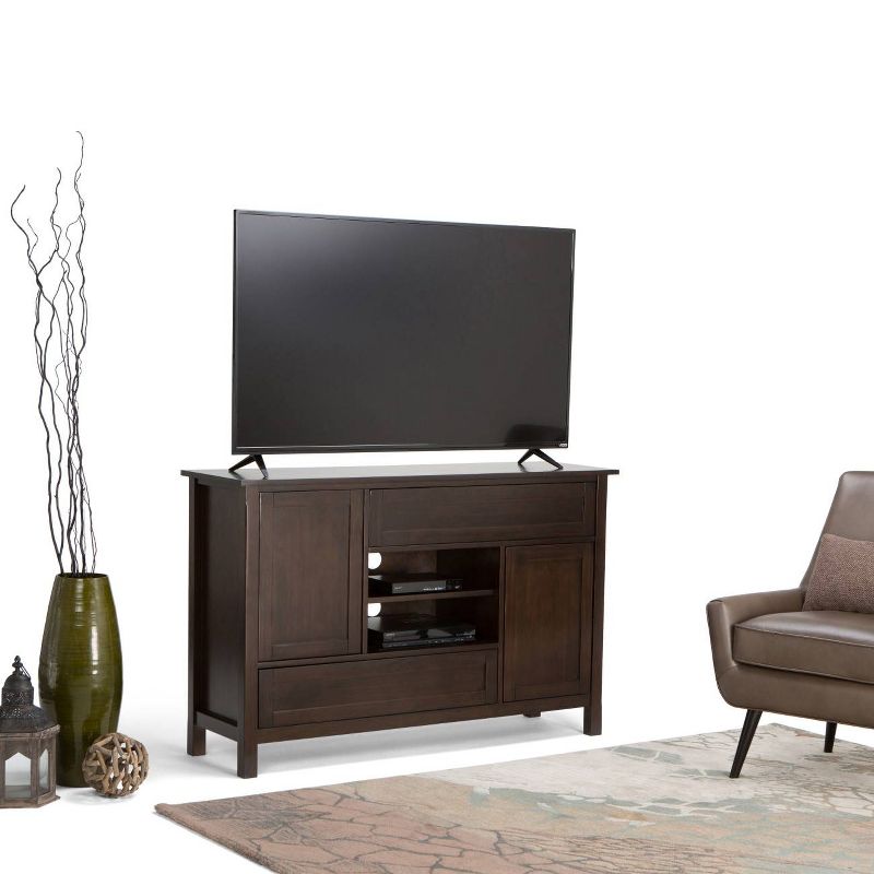 Fleming Solid Wood TV Stand for TVs up to 60&#34; Dark Brown - WyndenHall, 3 of 13