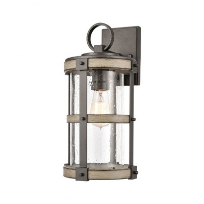 Elk Home Annenberg 1 - Light Wall Light in  Anvil Iron/Distressed Antique Graywood