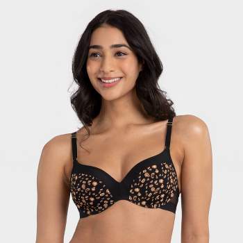 All.you.lively Women's No Wire Push-up Bra - Jet Black 34c : Target