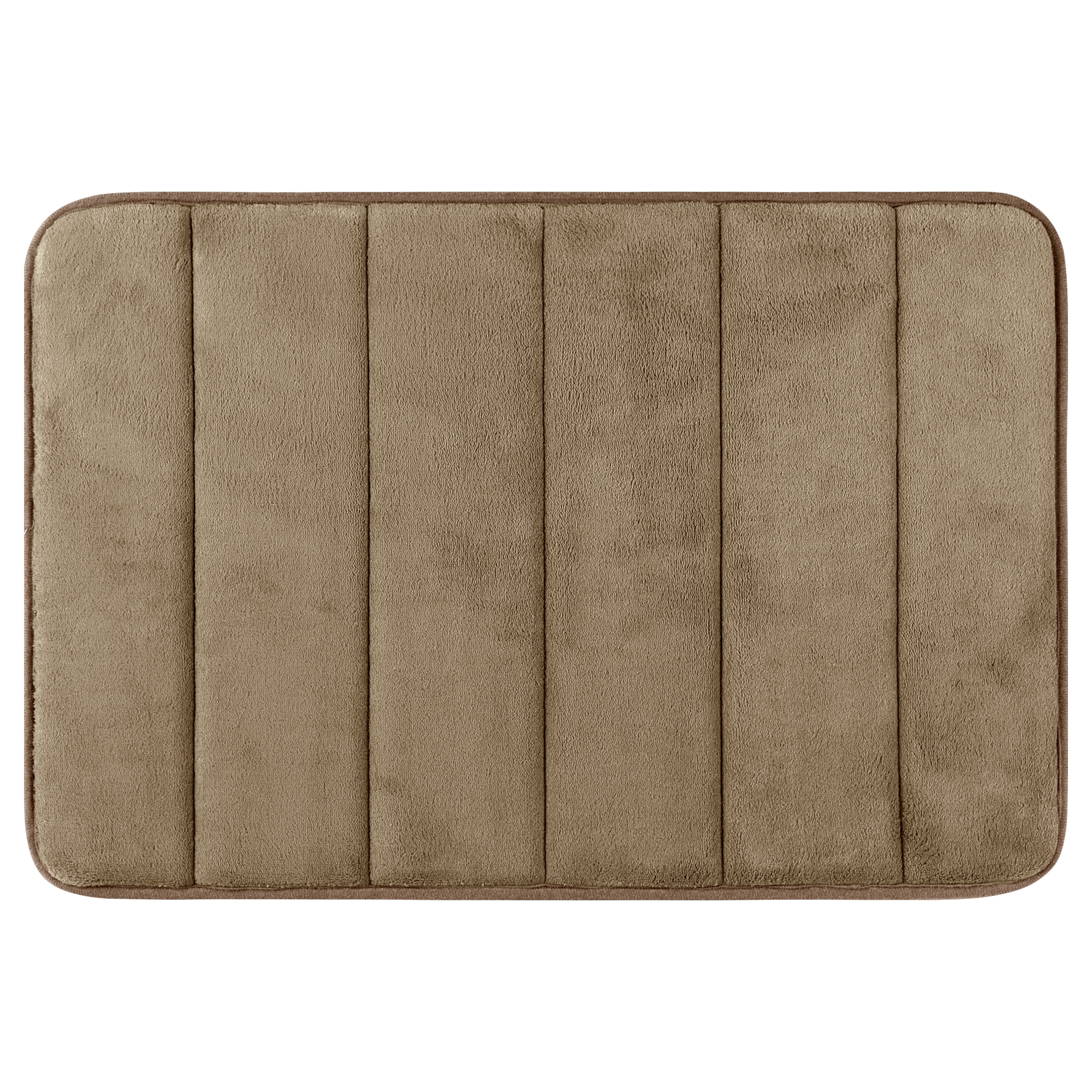 Unique Bargains Non Slip Absorbent Thick Soft Quick Dry Bathroom Bath Rugs Brown 16" x 24"