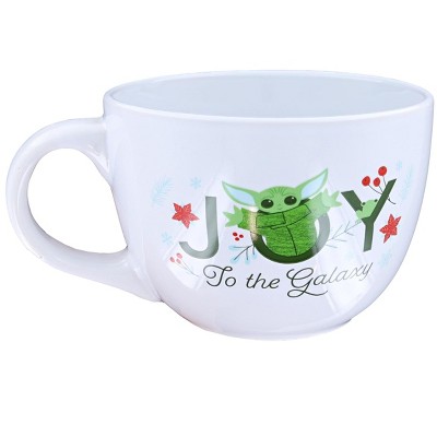 Silver Buffalo Star Wars Mandalorian Joy to the Galaxy 24 Ounce Ceramic Soup Mug