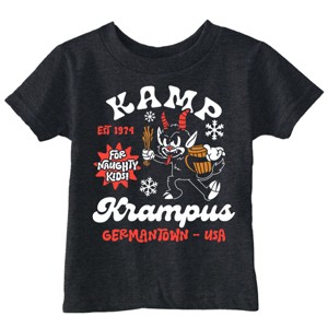 Toddler Funny T Shirts Kamp Krampus Sarcastic Christmas Graphic Novelty Tee For Young Kids - Crazy Dog Toddler T Shirt Gift For Christmas - 1 of 4