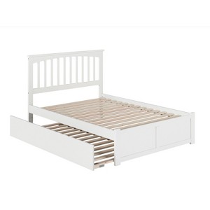 Vintage Platform Bed with Trundle & USB - Modern Storage Bed Frame, No Box Spring Needed - 77"L x 57.75"W - 1 of 4