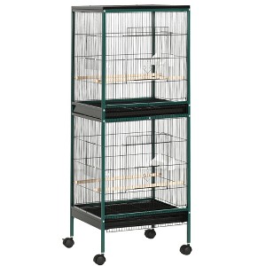 Large Bird Cage with 1.7 ft. Width for Wingspan, Bird Aviary Indoor with Multi-Door Design, Fit for a Canary, Finch, Conure, 55" - 1 of 4