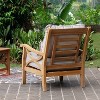 Cambridge Casual 3pc Abbington Teak Outdoor Patio Small Space Chat Furniture Set with Cushion - 4 of 4