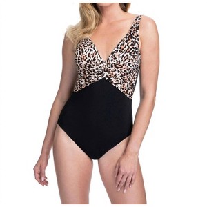 Women's V-Neck Shirred Underwire One Piece Swimsuit - Profile By Gottex - 1 of 3