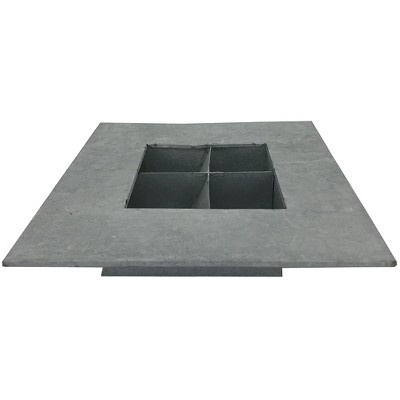Aged Zinc 4-Pocket Galvanized Steel Succulent Wall Planter