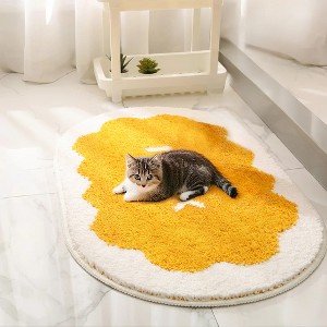 Zarkea™ 20" x 32" Microfiber Oval Pet-Friendly Rug - 1 of 4