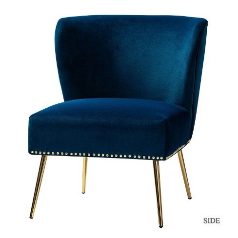 Karat Home | Simon Accent Side Chair - Navy : Target