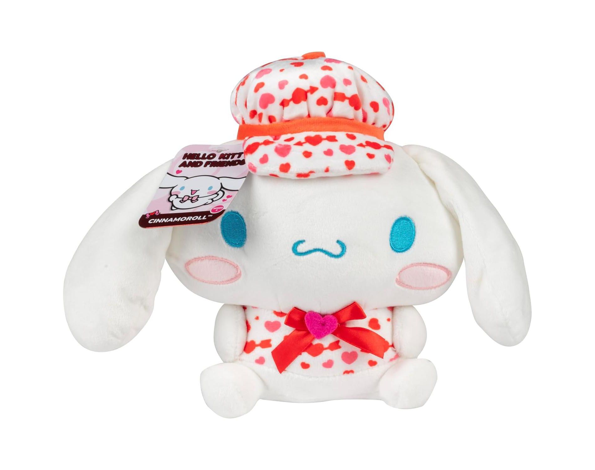 Hello Kitty and Friends 8" Cinnamoroll Plush w Heart Outfit - Officially Licensed Sanrio - Cute Stuffed Animal Toy - Gift for Kids, Girls, Boys & Fans