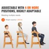 VEVOR Wooden High Chair for Babies & Toddlers, Convertible Adjustable Feeding Chair, Eat & Grow High Chair with Seat Cushion, Natural - 3 of 4