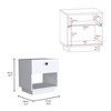 NicBex Nightstand with Drawers,Modern Side Table with Storage Space and Wood Frame,Bedside Table for Bedroom,Living Room - 3 of 4