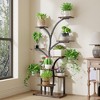 VECELO Plant Stand Indoor with Grow Lights, Indoor Plant Shelf, Metal Plant Flower Display Shelf, Tree-Shaped Plant Rack - 3 of 4