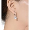 Guili Square Drop Earrings in Sterling Silver with Clear CZ, Rhodium, Gold & Rose Gold Plating – Modern Sparkle with Geometric Elegance - 3 of 4