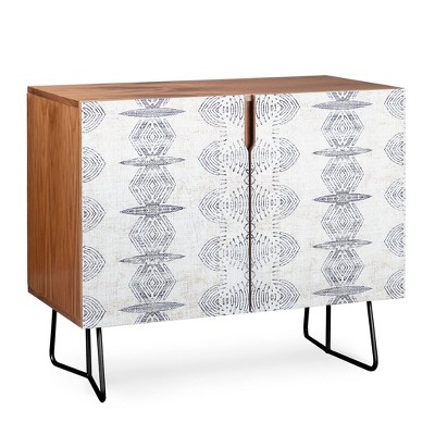 Holli Zollinger French Eris Credenza Black Legs Navy/Geometric - Deny Designs