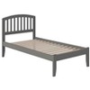AFI Furnishings Richmond Twin Platform Bed with Open Footboard and Turbo Charger in Grey - 4 of 4
