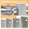 Cotton Blend Shower Curtain with Snap in Liner Heavy Duty Bathroom Hotel Grade Water Repellent 71 inch Wx74 L - 2 of 4