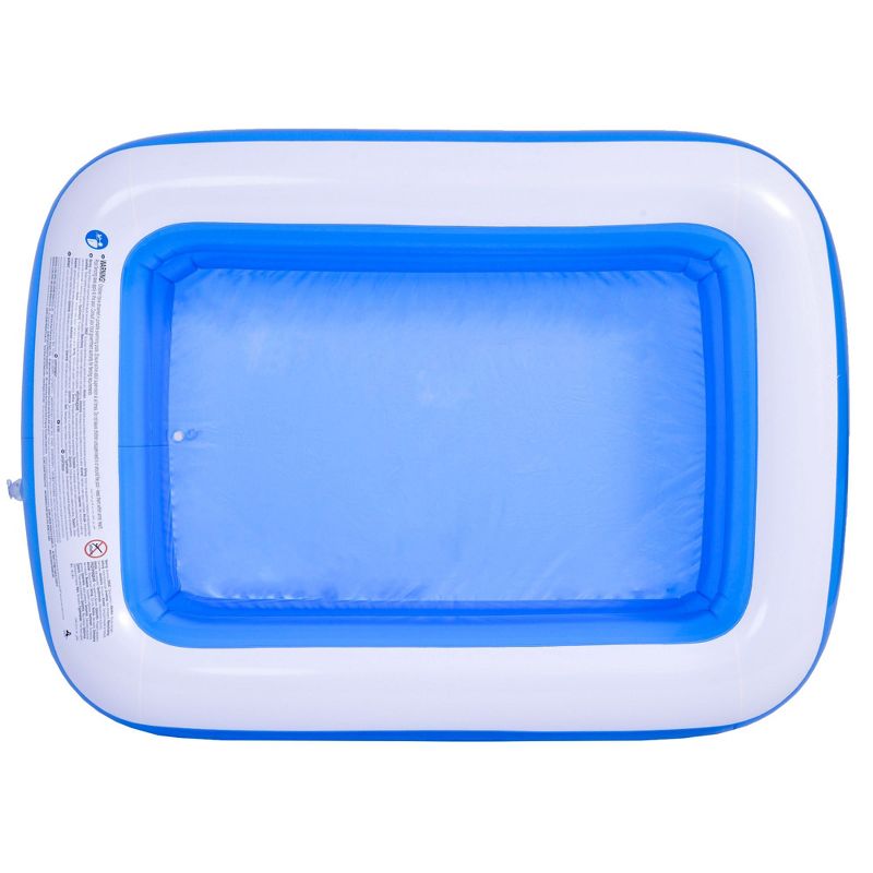 Pool Central 6.5' Blue and White Inflatable Rectangular Swimming Pool, 3 of 7