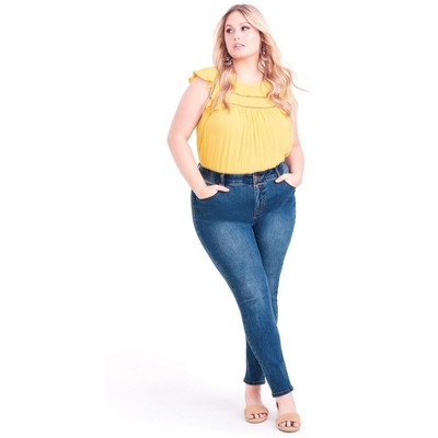 Avenue Women's Plus Size Chiara Skinny Jean