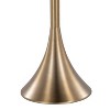 LumiSource Lenuxe 65" Contemporary Metal Floor Lamp Matte Golden Bronze Metal and White Linen - 4 of 4