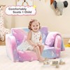 Infans 2-in-1 Kids Couch Folding Toddler Chair with Blanket Gift for 3+ Kids Rainbow - 3 of 4