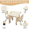Height Adjustable Kids Table and Chairs Set with Storage, Toddler Activity Desk with Graffiti Desktop & Non-Slip Legs for Drawing and Learning - 4 of 4