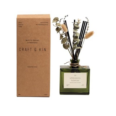 Craft & Kin Reed Diffuser Set With Flower For Home
