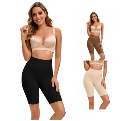 INSPIRE CHIC 3 Pcs Women's Butt Lifter Thigh Slimmers High Elasticity Control Waist Panties