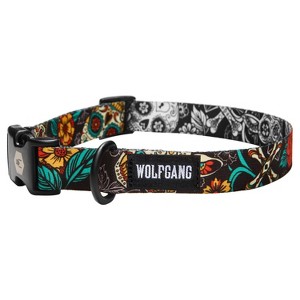 Wolfgang Multicolored Los Muertos Polyester Dog Collar Small - 1 of 3