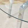 NicBex Dining Table for 4 Morden 47.3" Round Glass Dining Table Dining Room Table with Glass Tabletop and Metal Legs for Kitchen - 4 of 4