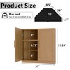 MAYEERTY Modern Solid Wood Double Doors Corner Storage Cabinet Efficient Storage for Home Cornei Libing Room Beige - 4 of 4