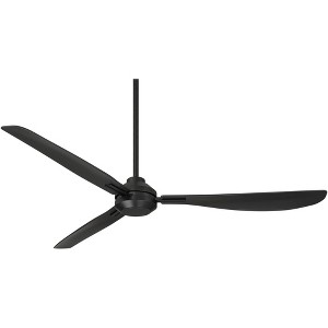 56" Casa Vieja Sol Matte Black Ceiling Fan with Remote - 1 of 4