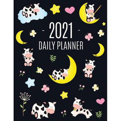 Cow Planner 2021 - by  Happy Oak Tree Journals (Paperback)