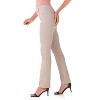 Rekucci Women's Pull-On Straight Leg Pants with Pockets & Tummy Control – Office Workwear Stretch Trousers - 2 of 4