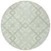 Mint Green And Ivory Geometric Washable Indoor Outdoor Area Rug - 4 of 4