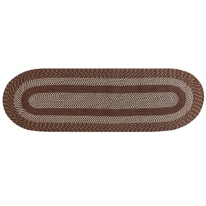 Newport Braid Collection 100% Polypropylene Stripe Pattern Reversible Indoor Utility Rug - Better Trends - 1 of 3