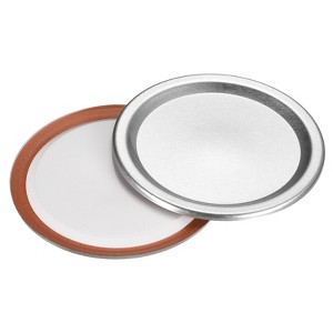 Unique Bargains Wide Mouth Leak Proof Canning Lids Fits Storage Cover 24 Pcs - 1 of 3