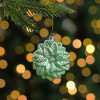 Northlight 3.75" Green Glittered Poinsettia Flower Glass Christmas Ornament - 2 of 4