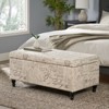 DSVIMOY Storage Ottoman, Rectangular Ottoman Bench, Upholstered Storage Bench,Foot Rest for Living Room, Beige, 42"*22"*19" - 2 of 4