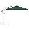 vidaXL Cantilever Umbrella 137.8" Green - 3 of 4