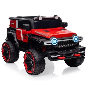 24V Kids Ride on Car-2 Seater, 4WD/2WD Switch, 4x200W Motor, Remote Control,3 Speeds, LED Lights, Safety Belt - 1 of 4
