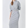 Women's French Terry Cropped Hoodie - Grey Lab - 2 of 4