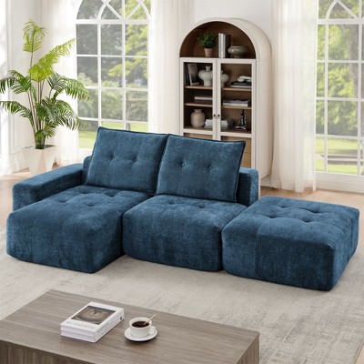 NicBex 93.7" Multi-Functional Sofa Bed Pull-out 3-in-1 Faux Leather Convertible Sleeper Sofa with Nailhead Trim & Rolled Arm for Living Room