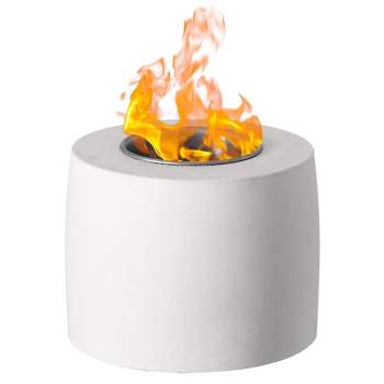 Mini Tabletop Fire Pit Fireplace Indoor Outdoor Portable Fire Concrete Bowl Pot Fireplace