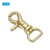 Unique Bargains Pure Brass Round Lobster Clasp Keychains for DIY Leather Craft 3 Pcs - 3 of 4