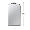 Cesicia 24" x 42" Arch Mirror, Baroque Inspired Wall Decor for Bathroom Bedroom Living Room - 4 of 4