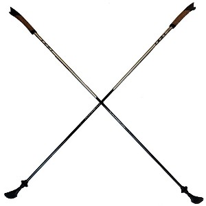 LEKI Nordic Walking Ultra Alu Carbon HTS 6.0 Series Poles Silver/Black 120cm/48in - 1 of 4